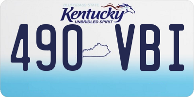 KY license plate 490VBI