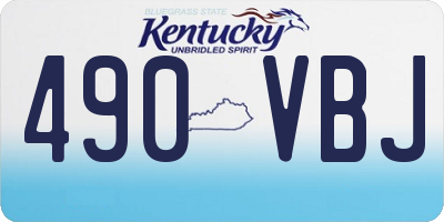KY license plate 490VBJ