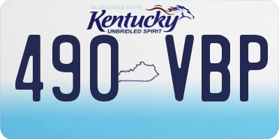 KY license plate 490VBP