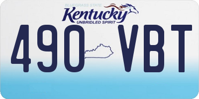 KY license plate 490VBT