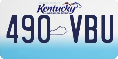 KY license plate 490VBU