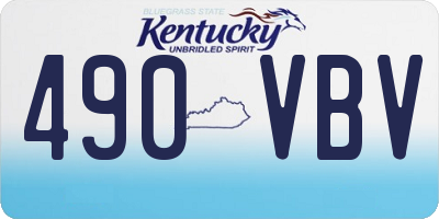 KY license plate 490VBV