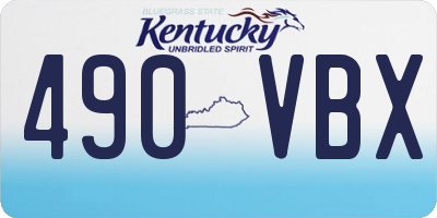 KY license plate 490VBX