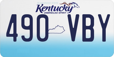 KY license plate 490VBY