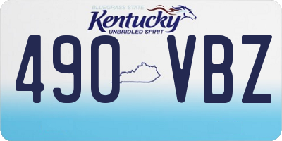 KY license plate 490VBZ