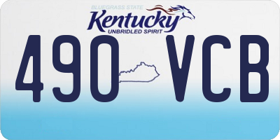 KY license plate 490VCB