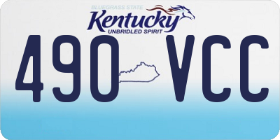 KY license plate 490VCC