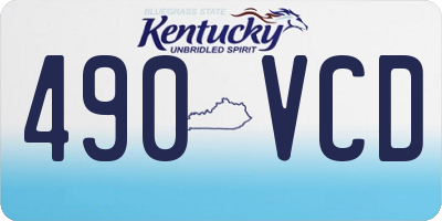 KY license plate 490VCD