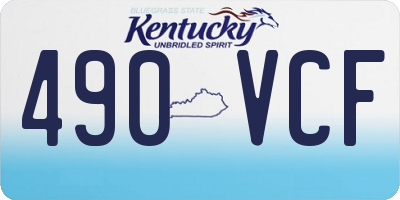 KY license plate 490VCF
