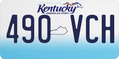 KY license plate 490VCH