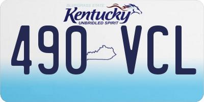 KY license plate 490VCL