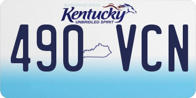 KY license plate 490VCN