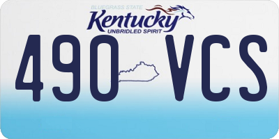 KY license plate 490VCS