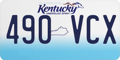 KY license plate 490VCX
