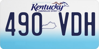 KY license plate 490VDH