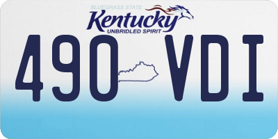 KY license plate 490VDI