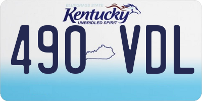 KY license plate 490VDL