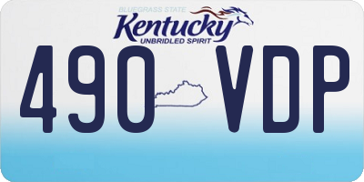 KY license plate 490VDP