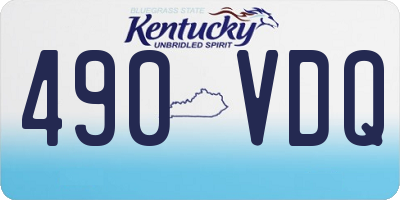 KY license plate 490VDQ
