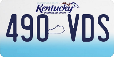 KY license plate 490VDS
