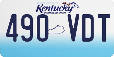 KY license plate 490VDT