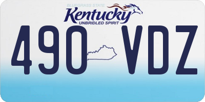 KY license plate 490VDZ