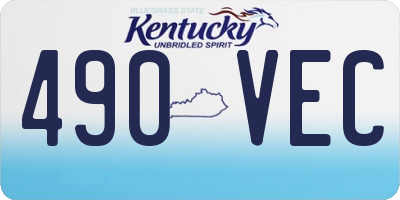 KY license plate 490VEC