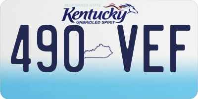 KY license plate 490VEF