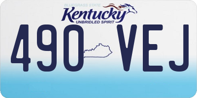 KY license plate 490VEJ