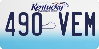 KY license plate 490VEM