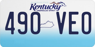 KY license plate 490VEO