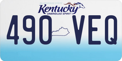 KY license plate 490VEQ