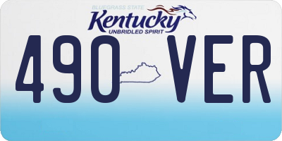 KY license plate 490VER