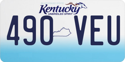 KY license plate 490VEU