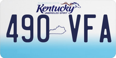 KY license plate 490VFA