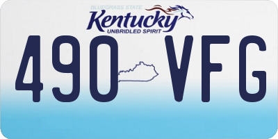 KY license plate 490VFG