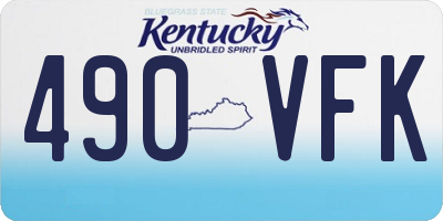 KY license plate 490VFK