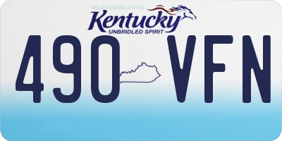 KY license plate 490VFN