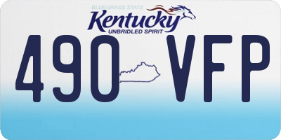 KY license plate 490VFP