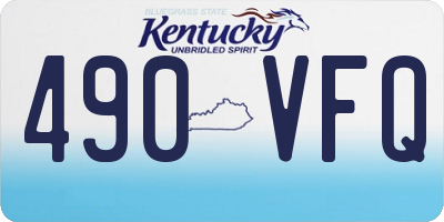 KY license plate 490VFQ