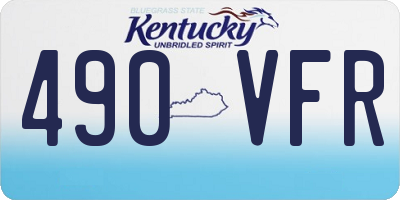 KY license plate 490VFR