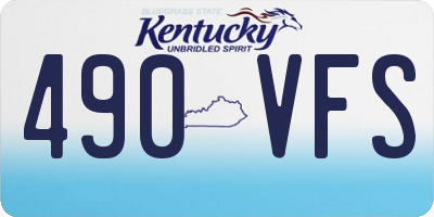 KY license plate 490VFS