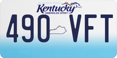 KY license plate 490VFT