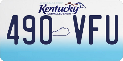 KY license plate 490VFU