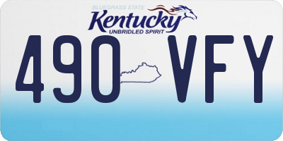 KY license plate 490VFY