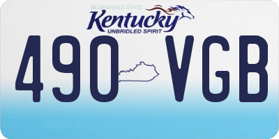 KY license plate 490VGB