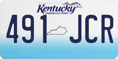 KY license plate 491JCR