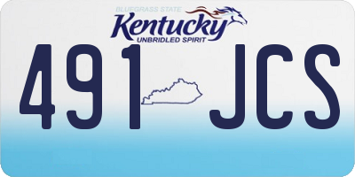 KY license plate 491JCS