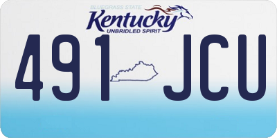 KY license plate 491JCU