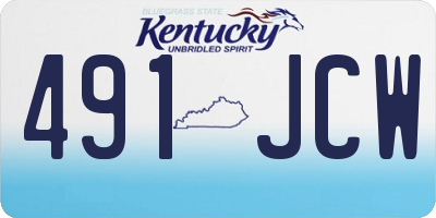 KY license plate 491JCW